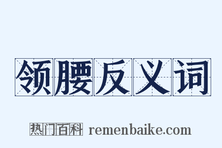 领腰反义词是什么意思的图片